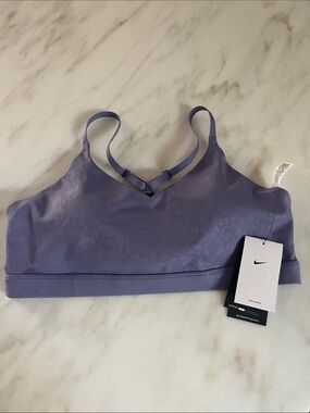 Nike Lavender Strappy Light Support Sports Bra, Nike Indy Bra